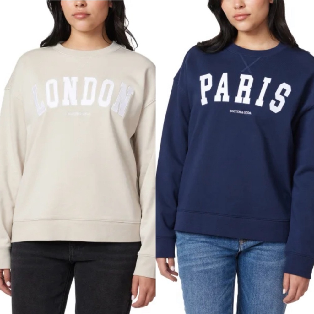 SCOTCH & SODA | Embroidered City Logo French Terry Sweatshirt Bundle